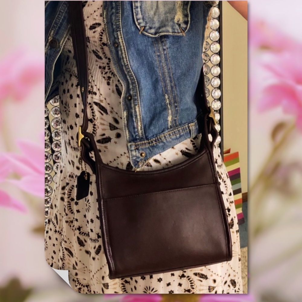 VINTAGE COACH MAHOGANY LEGACY CROSSBODY BAG 9997 - Picture 3 of 15
